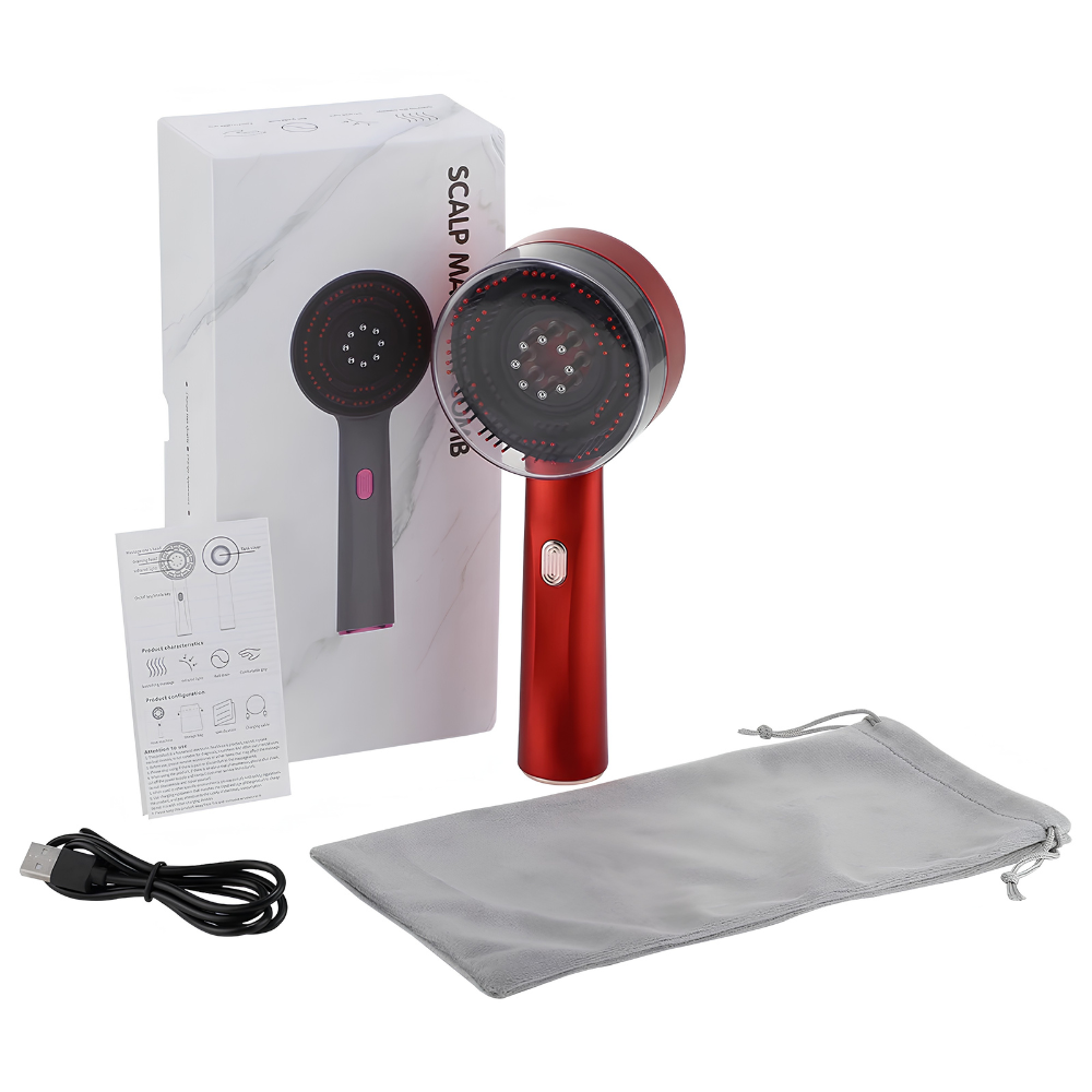 Lumurel™ Scalp Therapy Pro | Masajeador Capilar con Luz Roja 3 en 1