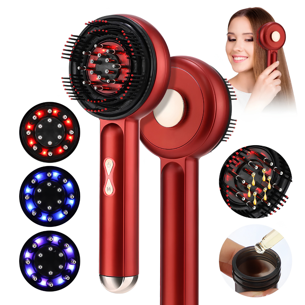 Lumurel™ Scalp Therapy Pro | Masajeador Capilar con Luz Roja 3 en 1