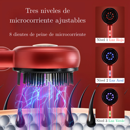 Lumurel™ Scalp Therapy Pro | Masajeador Capilar con Luz Roja 3 en 1