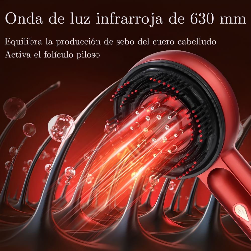 Lumurel™ Scalp Therapy Pro | Masajeador Capilar con Luz Roja 3 en 1