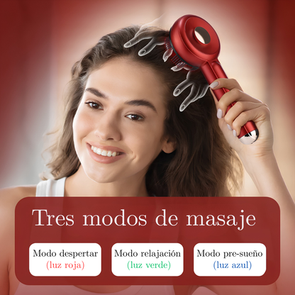 Lumurel™ Scalp Therapy Pro | Masajeador Capilar con Luz Roja 3 en 1