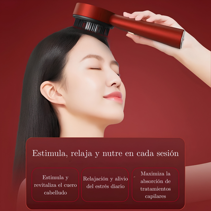 Lumurel™ Scalp Therapy Pro | Masajeador Capilar con Luz Roja 3 en 1