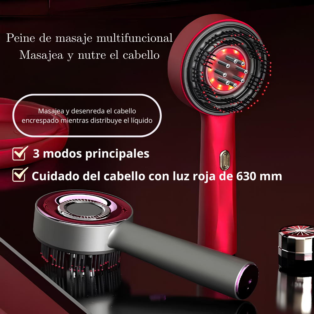 Lumurel™ Scalp Therapy Pro | Masajeador Capilar con Luz Roja 3 en 1