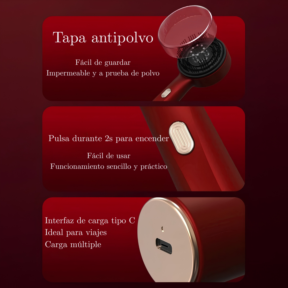 Lumurel™ Scalp Therapy Pro | Masajeador Capilar con Luz Roja 3 en 1